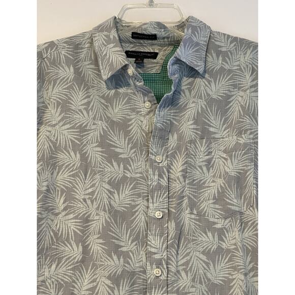 Banana Republic Untucked Fit Cotton Tropical Gauze Shirt Size Large Button Up - Picture 3 of 8